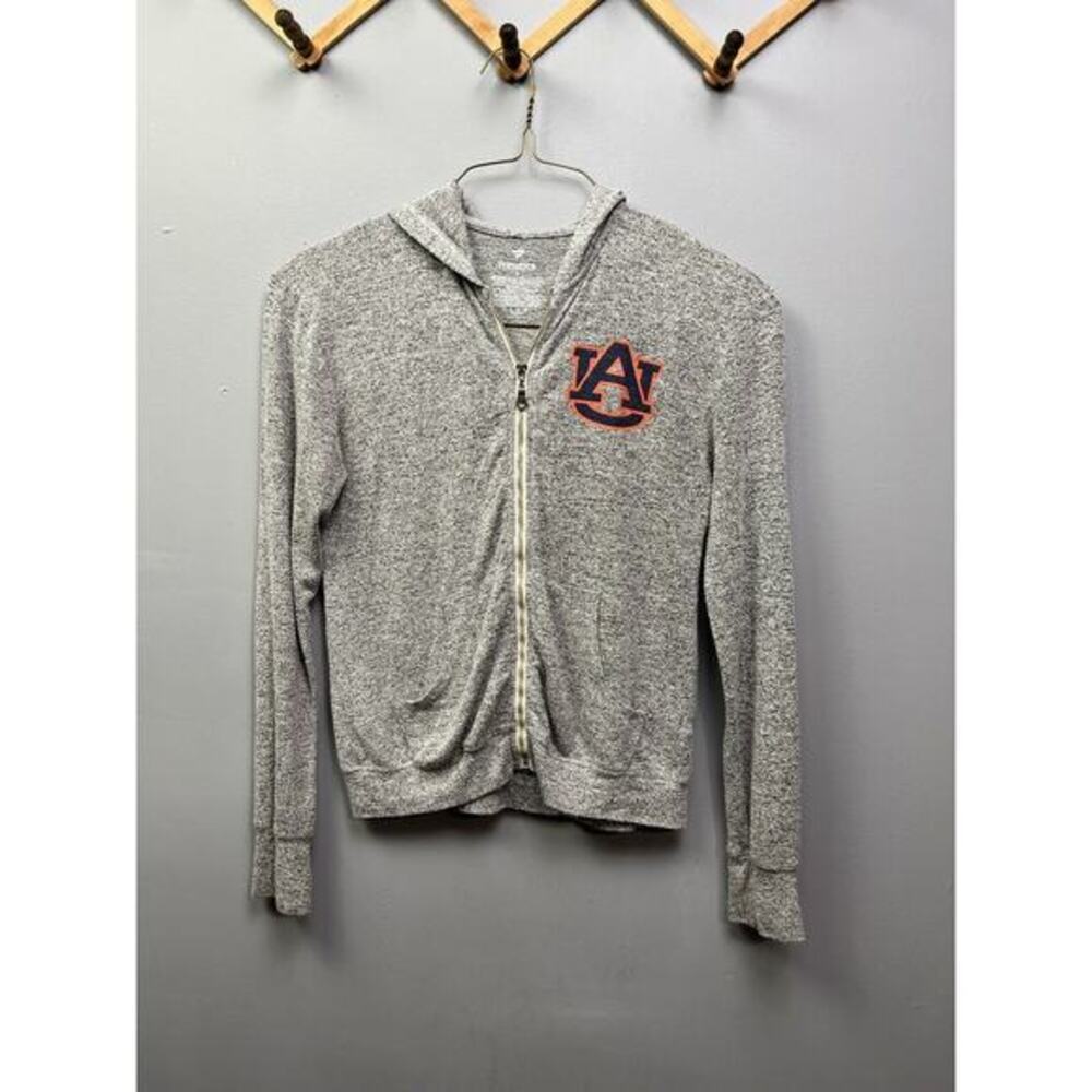 Auburn Tigers Fanatics‎ Sweatshirt Womens Small Gray Full Zip Jacket War Eagle